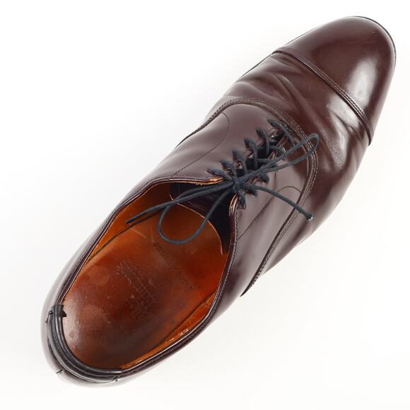 Allen Edmonds Park Avenue Mens US 10 Burgundy Leather Cap Toe Oxford Dress Shoe - Picture 9 of 16